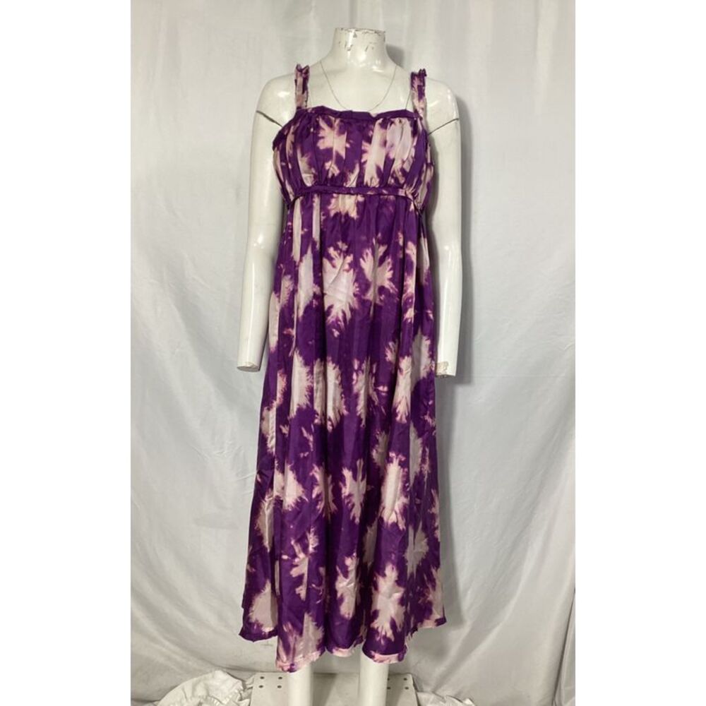Ulla Johnson Penelope Printed Maxi Dress in Purple Silk - Picture 6 of 10
